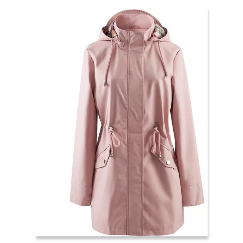 NWT PINK HOODED RAINCOAT